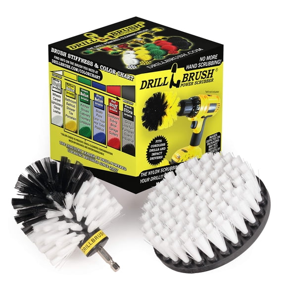 Home & Auto Detailing Drill Brush Kit for Deep Cleaning Cars & Interiors - Large Area Kit