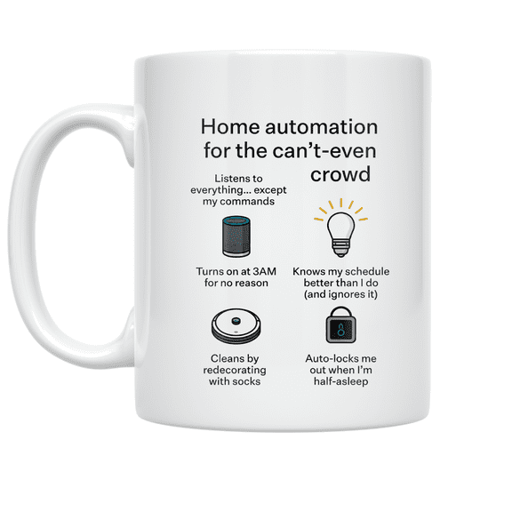 Home Automation for the Can't-Even Crowd - Tech Enthusiast - 11 oz Ceramic Coffee Mug