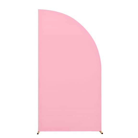 Home Background Arch Stand Set with 2-Sided Design, Half Moon Shape, Reusable Arch Backdrop Stand Cover for Wedding, Birthday Party Champagne