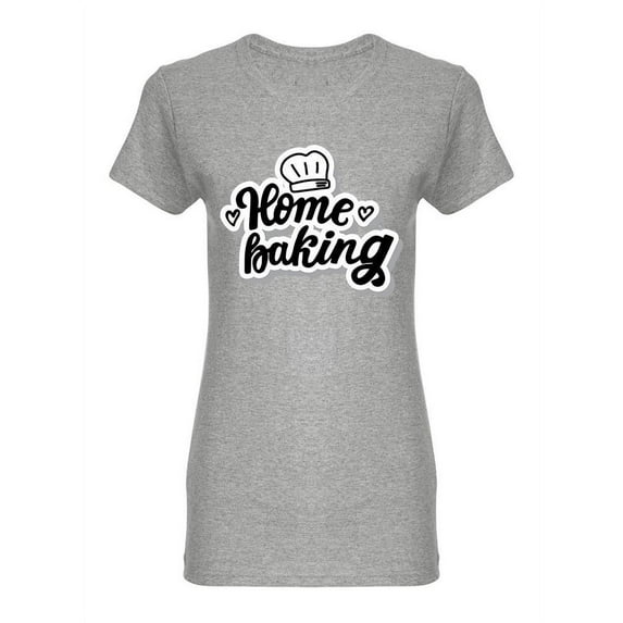 Home Baking Sticker Style Shaped T-Shirt Women -Image by Shutterstock, Female Large