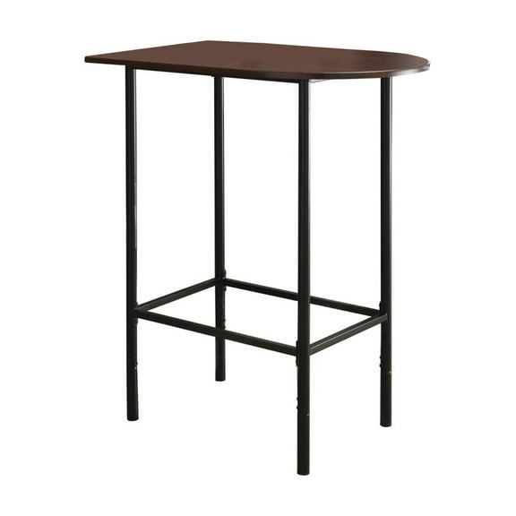 Home Bar, Bar Table, Bar Height, Pub, 36" Rectangular, Small, Kitchen, Metal, Laminate, Brown, Black, Contemporary, Modern