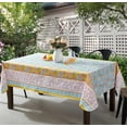 thumbnail image 1 of Home Bargains Plus Spring Blue Country Floral Square Vinyl Tablecloth with Flannel Backing, 52 x 52 inch,, 1 of 8
