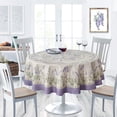 thumbnail image 1 of French Country Blanchard Field of Lilacs Provence 70 inch Round Fabric Tablecloth, 1 of 4