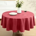 thumbnail image 1 of Home Bargains Plus Scarlet Red Café Hotel 70 inch Round Vinyl Dining Tablecloth with Flannel Backing, 1 of 9