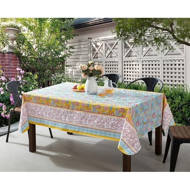 Home Bargains Plus Belle Paisley Floral 52 x 52 inch Square Vinyl ...