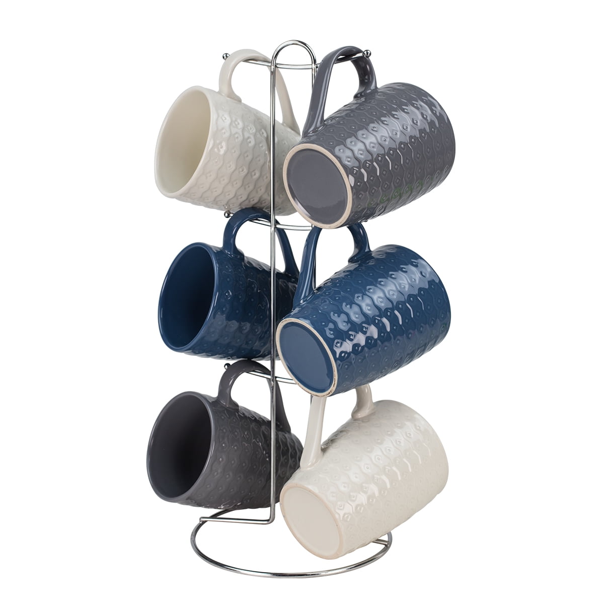 Home Basics 11 oz. 6-Piece Diamond Mug Set