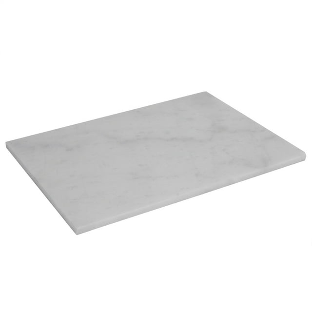 Home Basics 12" x 16" Marble Cutting Board, White