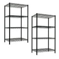 thumbnail image 1 of Home Basics 4 Tier Steel Wire Shelf Freestanding, Black (2 Pack), 1 of 5