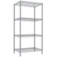 thumbnail image 1 of Home Basics 13.8"W X 21"D X 46.5"H 4-Shelf Wire Freestanding Shelves, Grey, 1 of 6