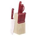 thumbnail image 1 of Home Basics 13-piece Knife Set with Block in Red, 1 of 6