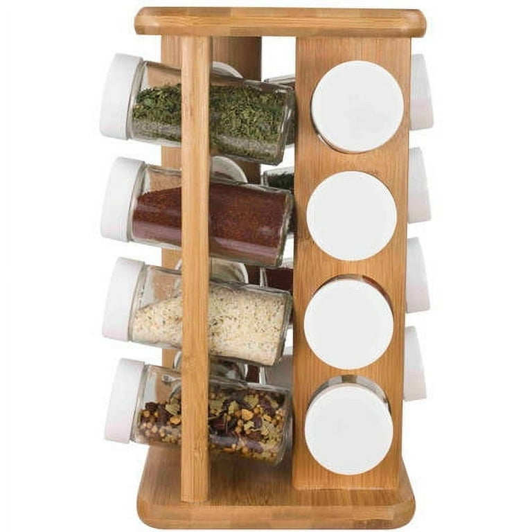 16-Cube Bamboo Spice Rack