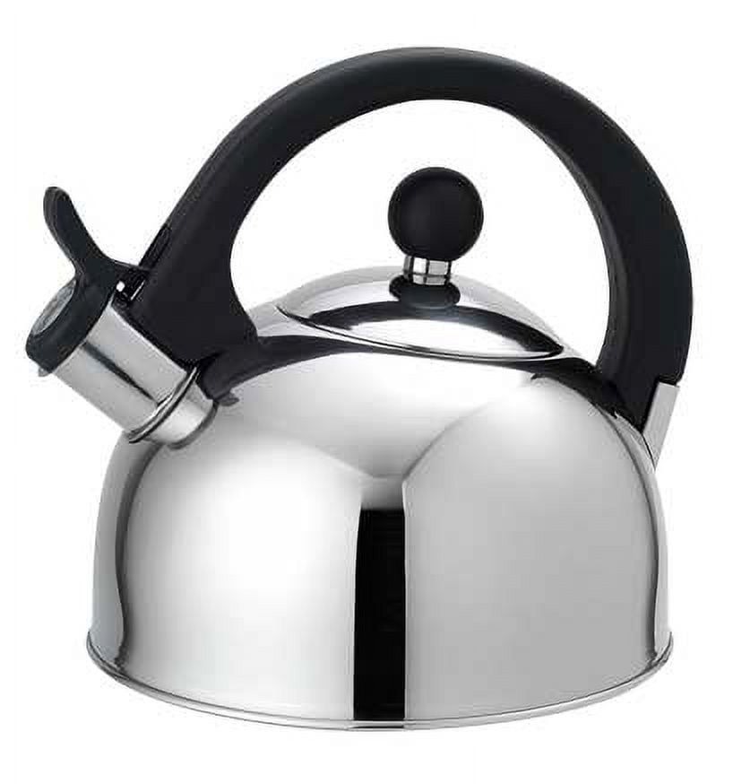 Elitra Home Stove Top Whistling Fancy Tea Kettle - Stainless Steel Tea Pot  With Ergonomic Handle - 2.7 Quart / 2.6 Liter,black : Target