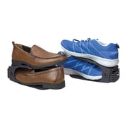 Home Basics 2-Pack Adjustable Shoe Space Saver, Black