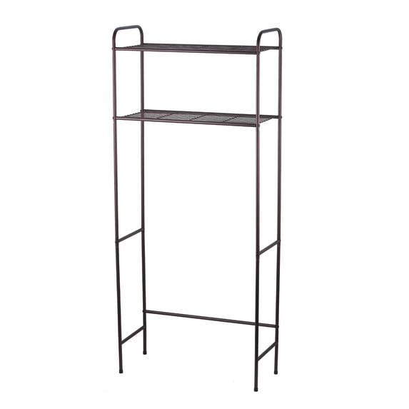 Home Basics 2 Shelf Bathroom Space Saver, Bronze