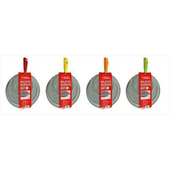 Home Basics 3-Piece Splatter Screen Set, Colors May Vary