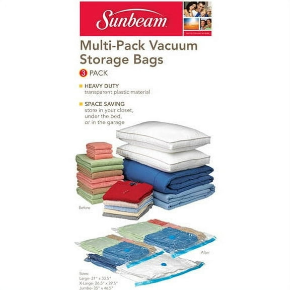 Home Basics 3-Piece Vacuum Bag, Set