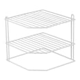 thumbnail image 1 of Home Basics 3 Tier Vinyl Coated Steel Corner Organizing Storage Rack, White, 1 of 6