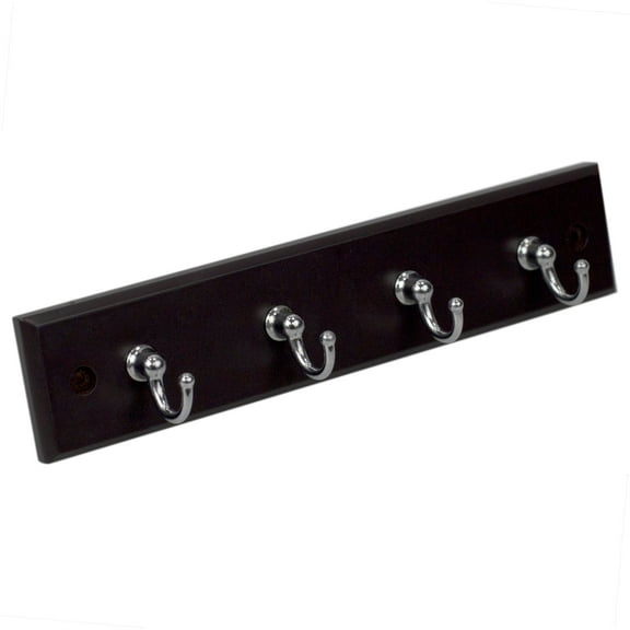 Home Basics 4 Hook Wall Mounted Key Rack, Cherry