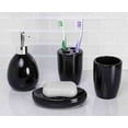 thumbnail image 1 of Home Basics 4 Piece Ceramic Bath Accessory Set, Black, 1 of 5