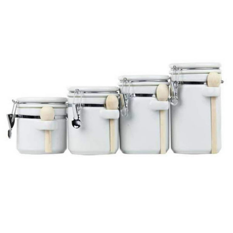 Oggi Acrylic Canister Set with Spoons (4 Pieces) - Walmart.com  Airtight food  storage containers, Canister sets, Food storage container set