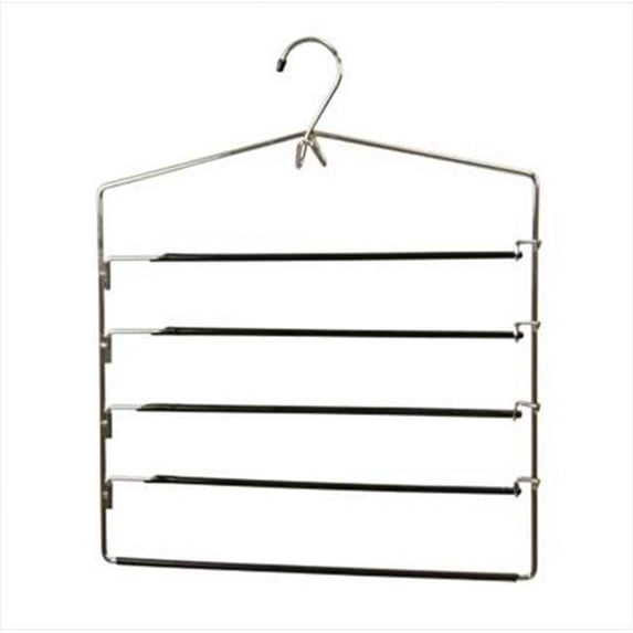 Home Basics 4 Tier Swinging Arm Trouser Hanger with Accessory Hook