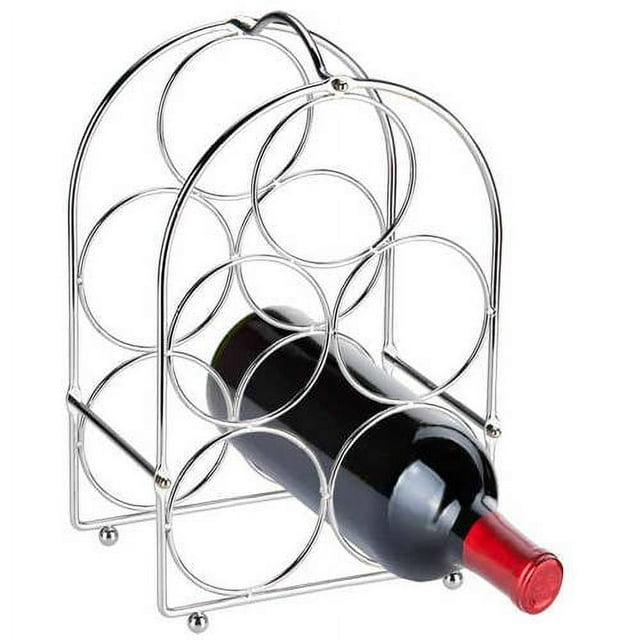 Home Basics 5Bottle Wine Rack, Chrome