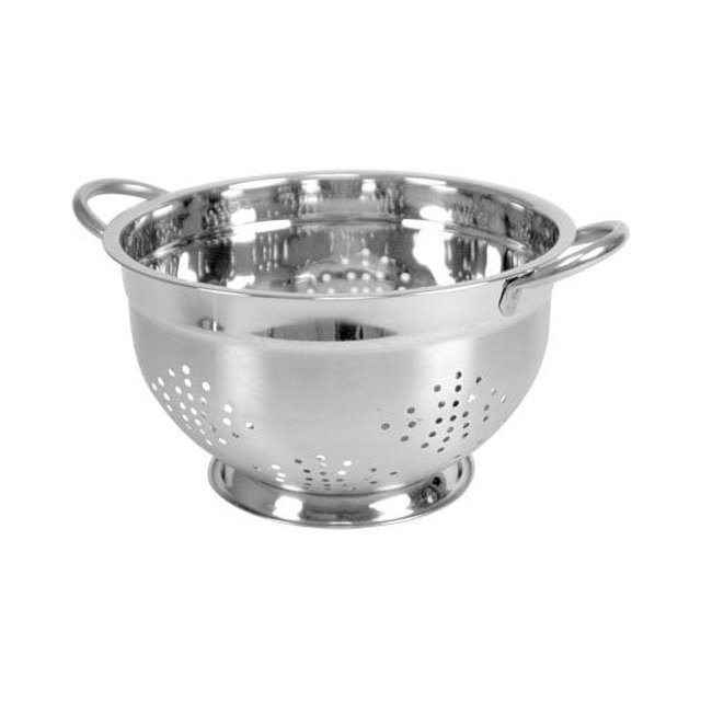 Home Basics 5 Qt. Deep Stainless Steel Colander with Open Handles