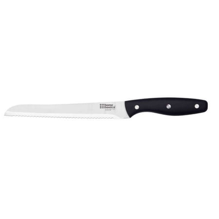 Home Basics 8" Bread Knife, Black