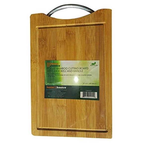 Home Basics Bamboo Cutting Board with Handle
