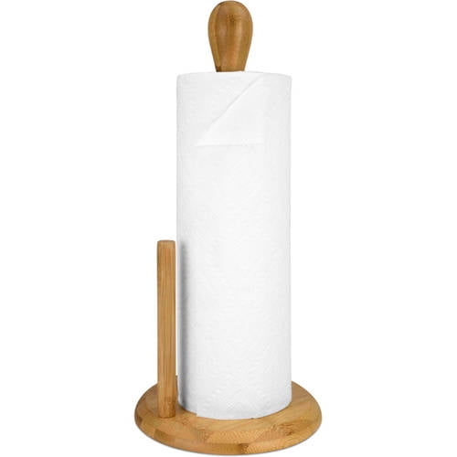 Home Basics Bamboo Paper Towel Holder