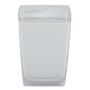 Home Basics Break-Resistant Plastic Toothbrush Holder, White