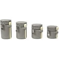 thumbnail image 1 of Home Basics CS51197 4PC Ceramic Canister Set W/Spoon, Gray, 1 of 2
