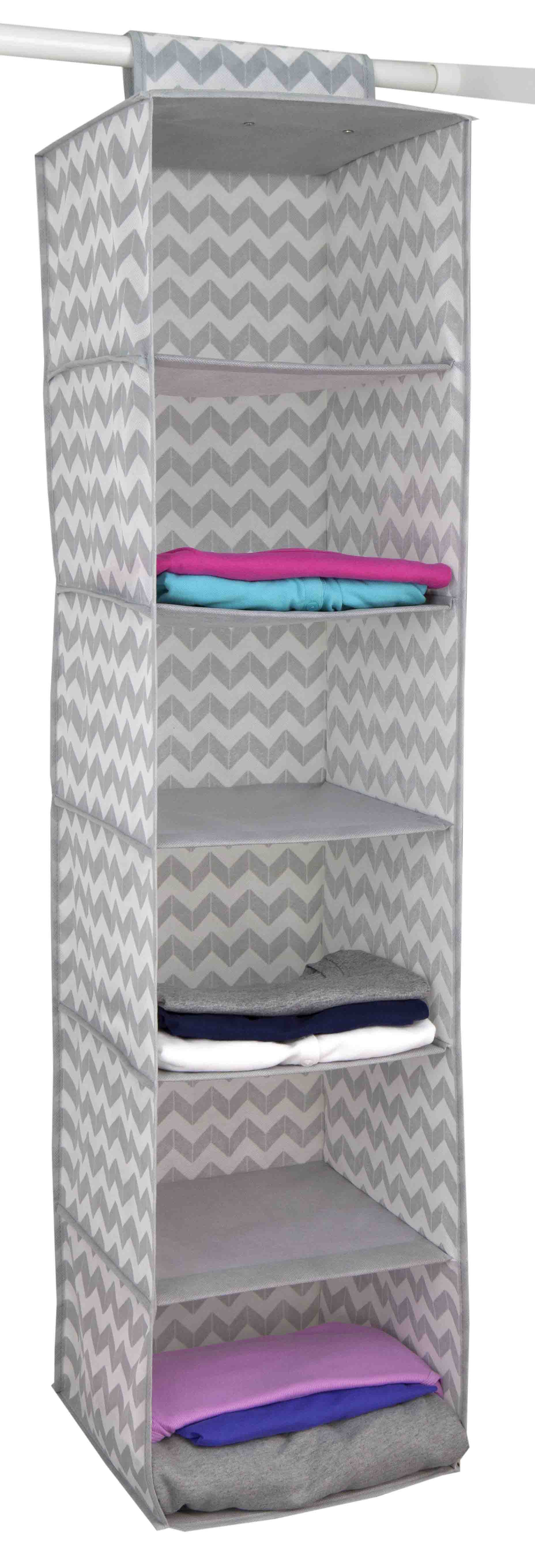 Home Basics Chevron Collection Storage and Organization (6 Shelf Closet