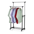 thumbnail image 1 of Home Basics Chrome Plated Steel Double Garment Rack, Black, 1 of 5