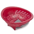 thumbnail image 1 of Home Basics Colander Bowl With Slide Open Bottom, Red, 1 of 6