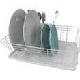 thumbnail image 1 of Home Basics Contempo 3 Piece Dish Rack, White, 1 of 7