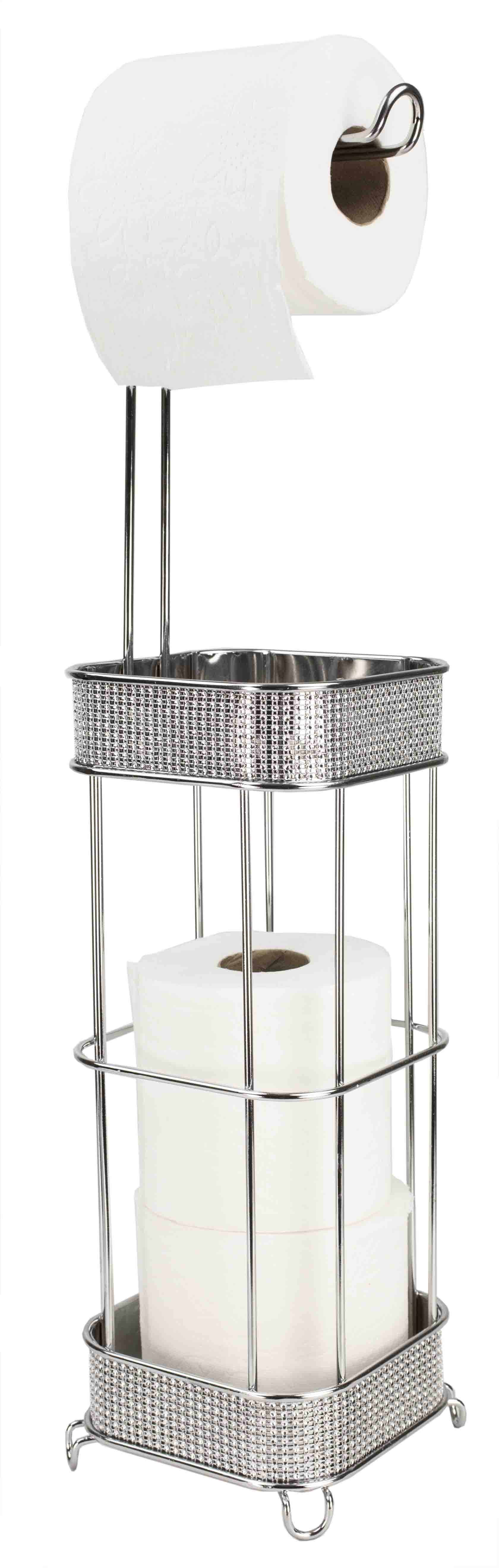 Find Your Perfect Home Basics Diamond Collection FreeStanding Dispensing Toilet Paper Holder