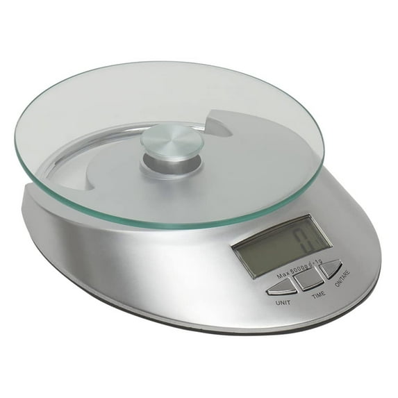 Home Basics Digital Kitchen Food Scale with Tempered Glass Platform