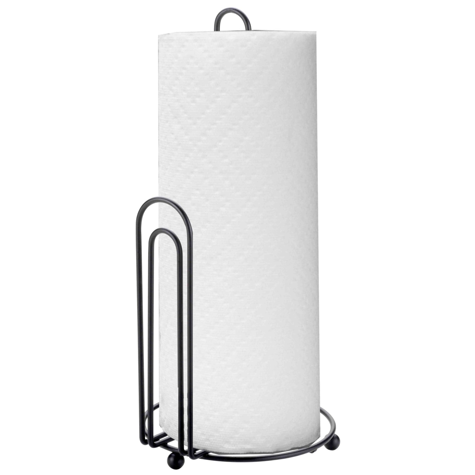 Basicwise Black Metal Undercabinet Paper Towel Holder in the Paper Towel  Holders department at