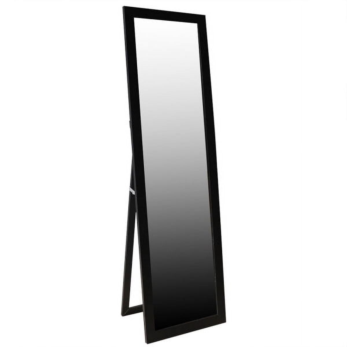 Home Basics Easel Back Full Length Mirror with MDF Frame, Black