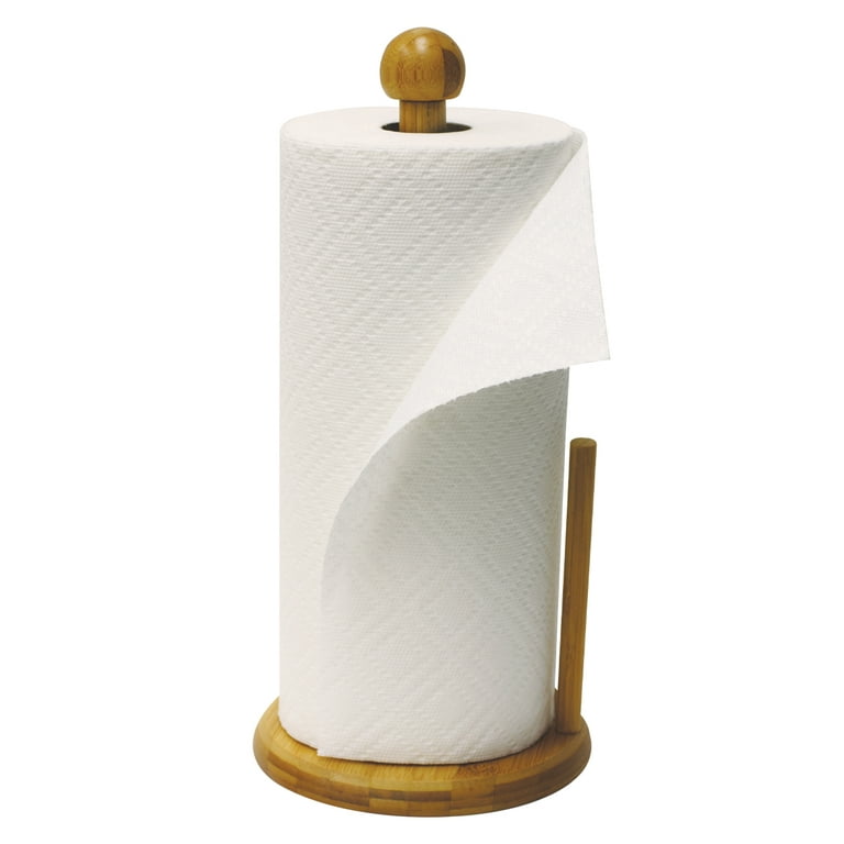 Bamboo Paper Towel Dispenser (White)