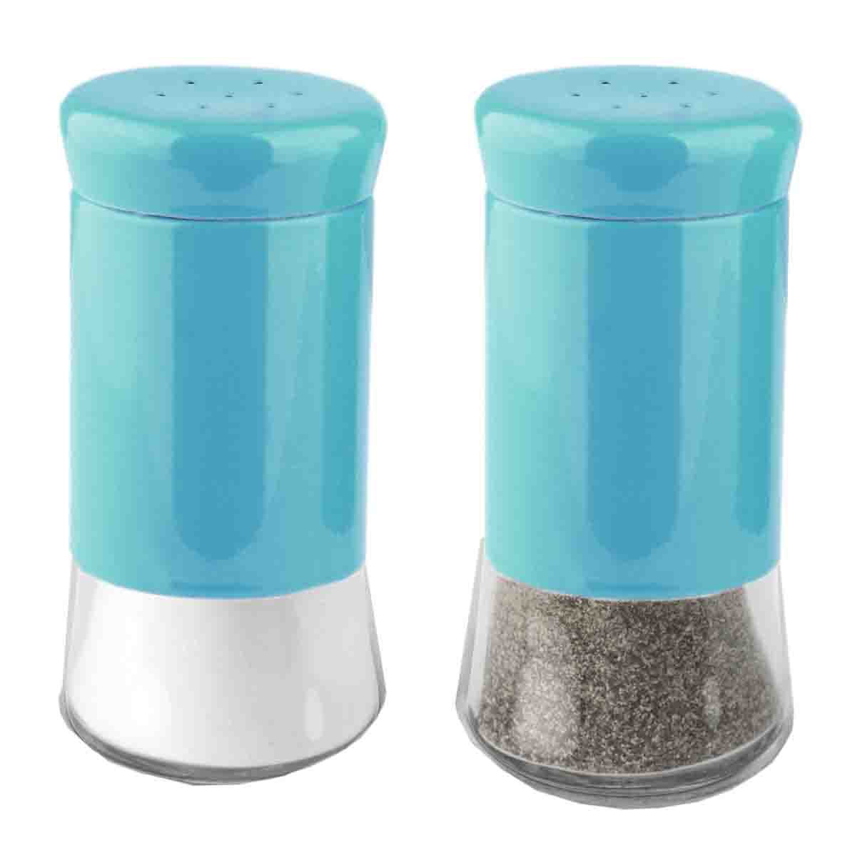  Bivvclaz Turquoise Salt and Pepper Shakers Set - Turquoise Kitchen  Decor & Teal Kitchen Accessories for Home Restaurants Wedding - Cute Modern  Farmhouse Glass Salt and Pepper Set, Easy to Clean