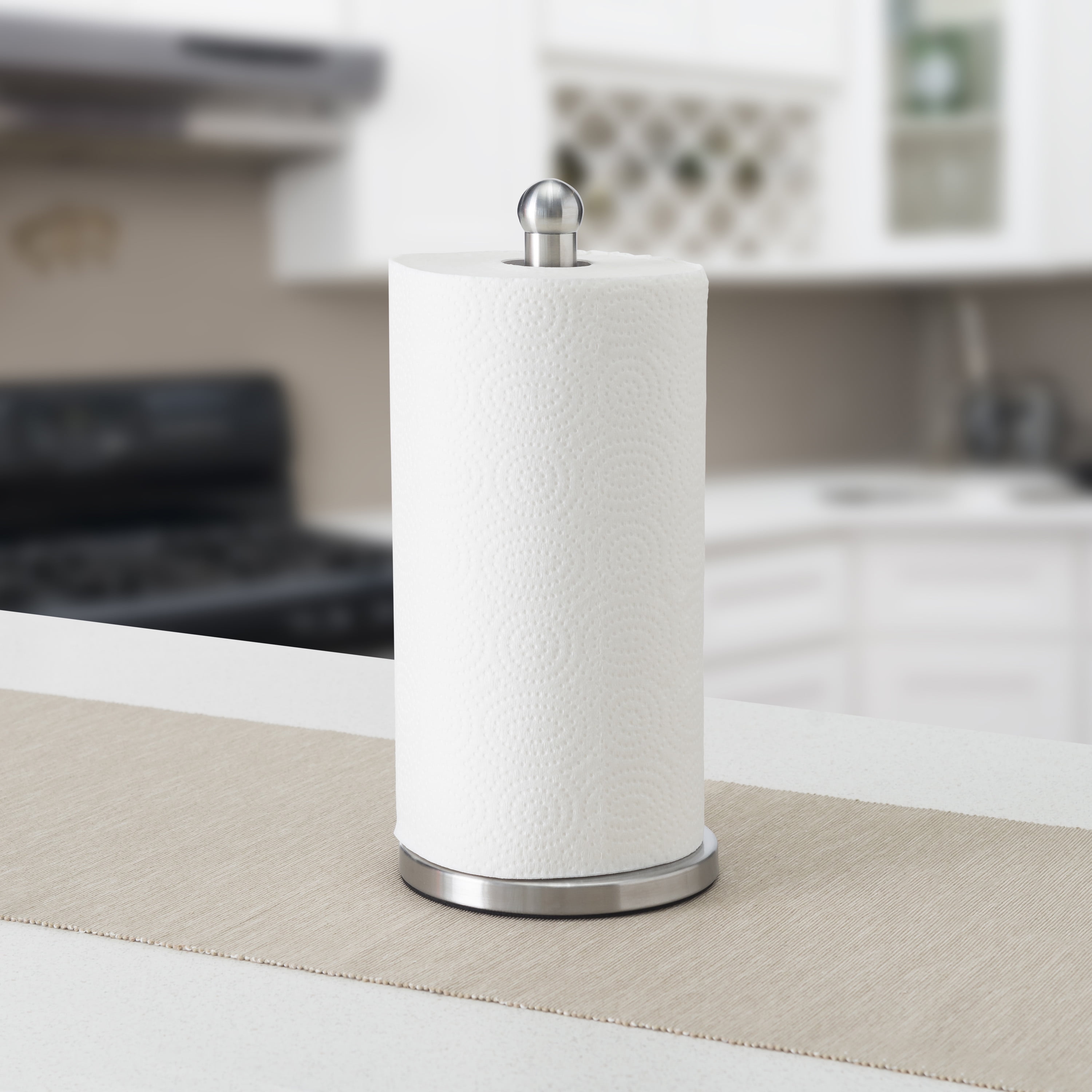KASUNTO Paper Towel Holder with Weighted Metal Base, Free Standing