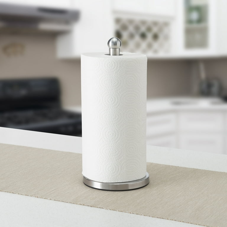 Home Basics Free-Standing Stainless Steel Paper Towel Holder with