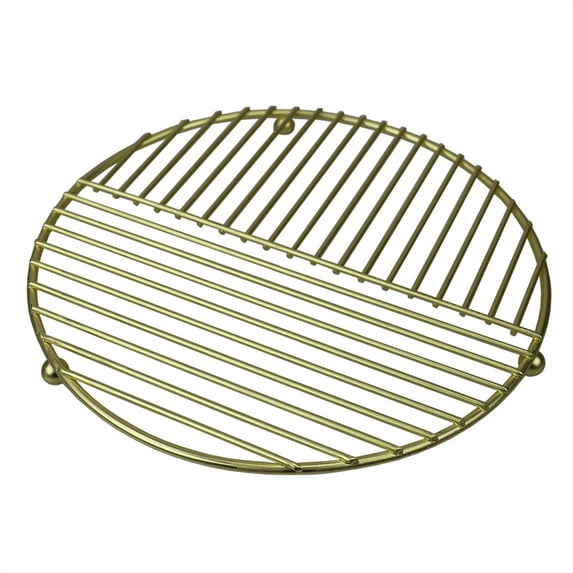Home Basics Halo Round Steel Trivet, Gold