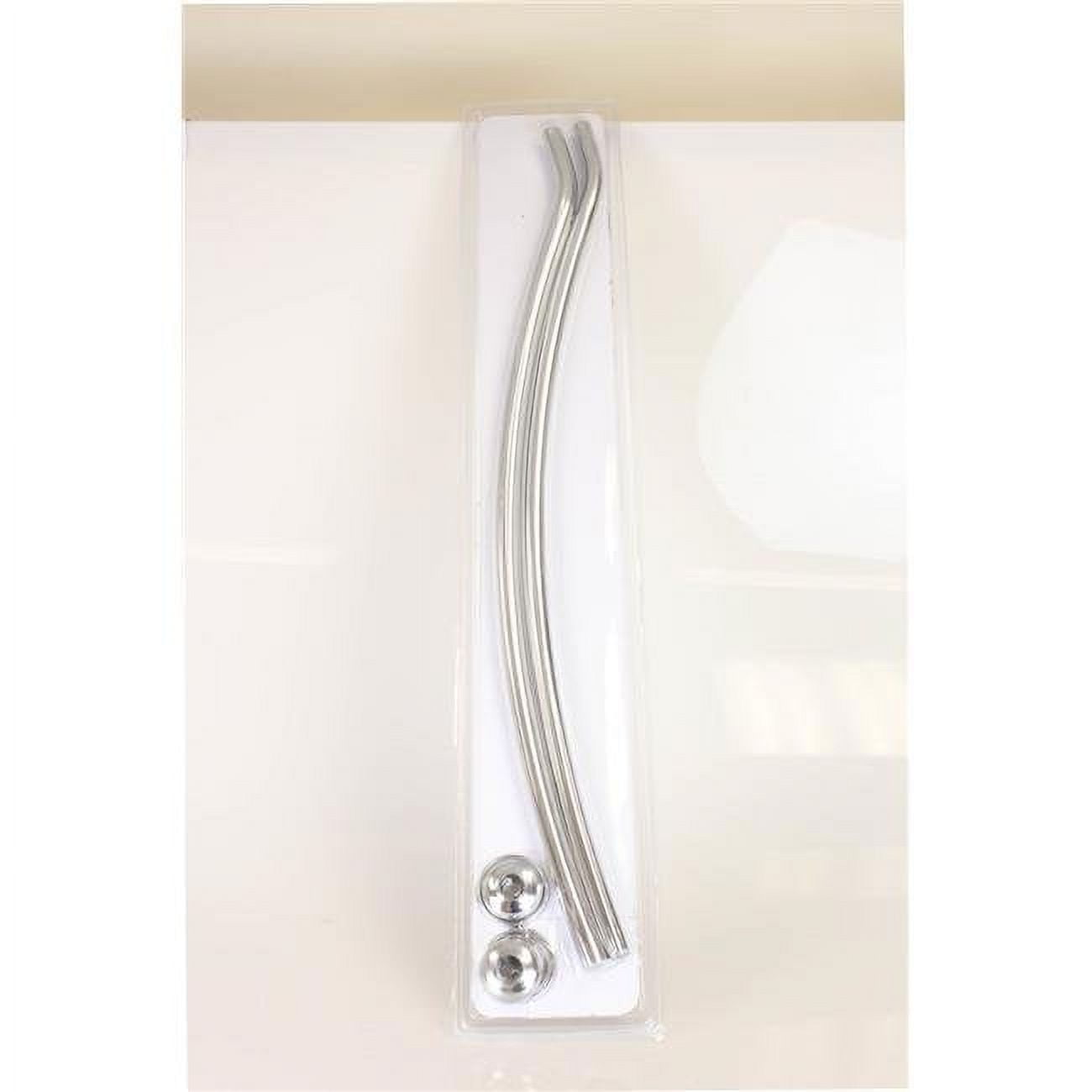Home Basics JTSC413181 Steel Curved Shower Rod, Chrome