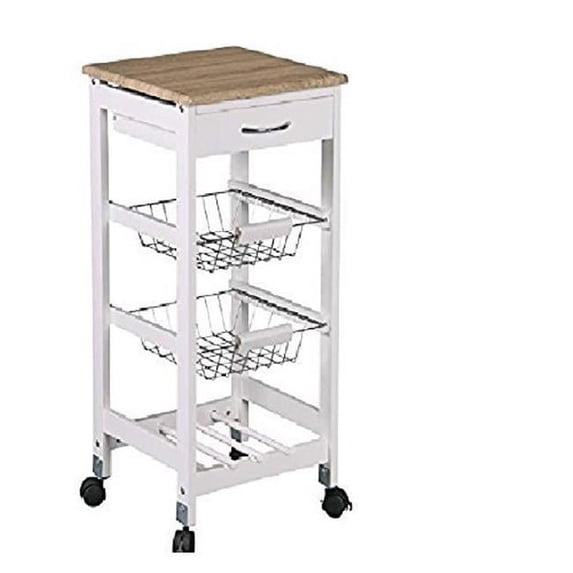 Home Basics KT44135 Kitchen Trolley Drawer with 2 Basket