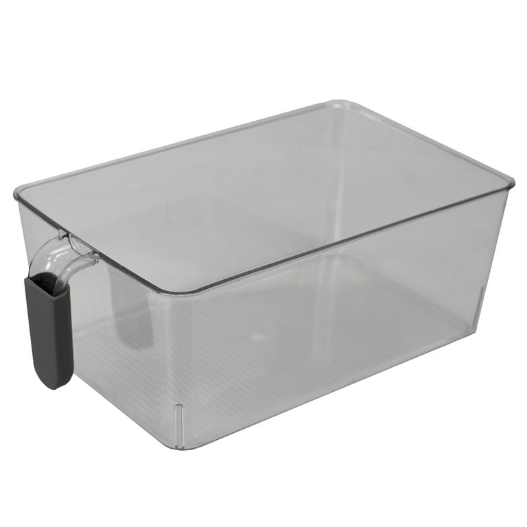 Home Basics Large Pull-Out Plastic Storage Bin with Soft Grip