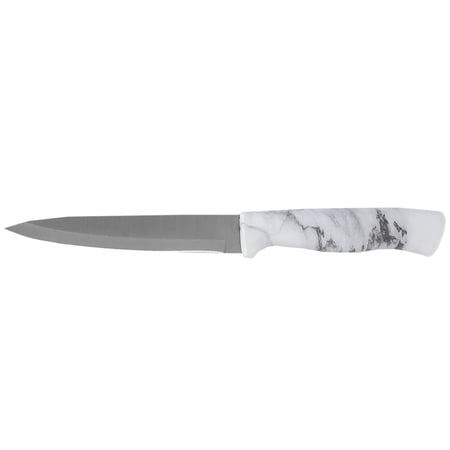 Home Basics Marble Collection 5" Utility Knife, White