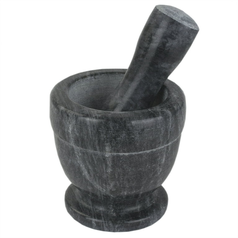 House Doctor Kulti Mortar with Pestle Marble - Gray / Brown